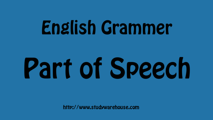part of speech part of speech