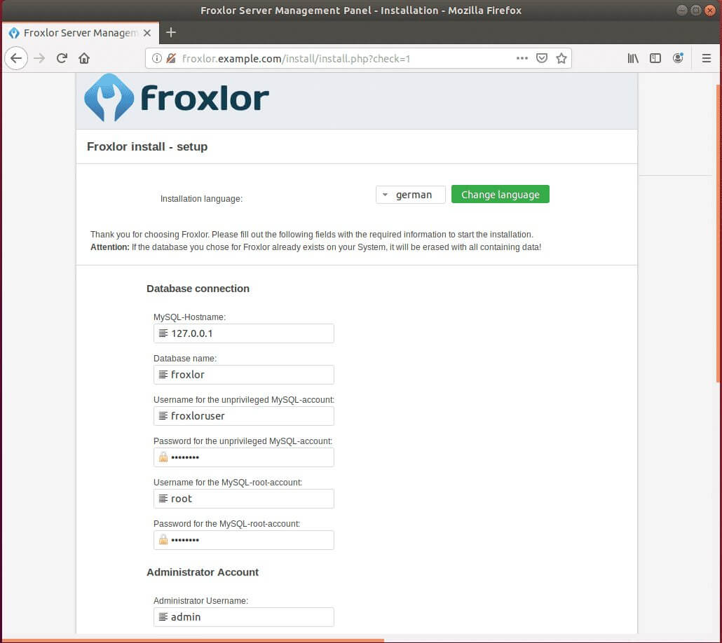 Install Froxlor Server Management Panel on Ubuntu with Apache 02