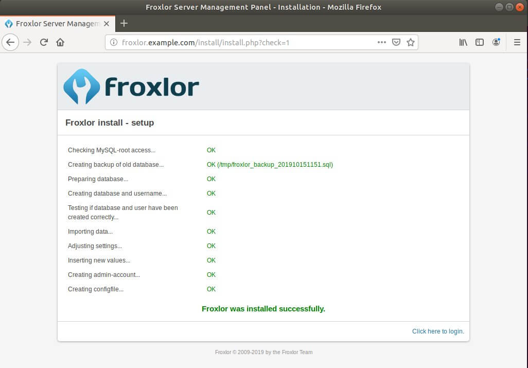 Install Froxlor Server Management Panel on Ubuntu with Apache 03