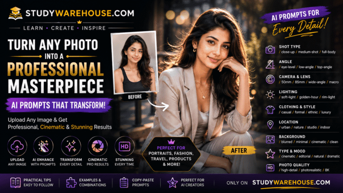 AI Image Enhancement Prompts - Transform Any Photo Into a Professional Cinematic Image AI Image Enhancement Prompts - Transform Any Photo Into a Professional Cinematic Image